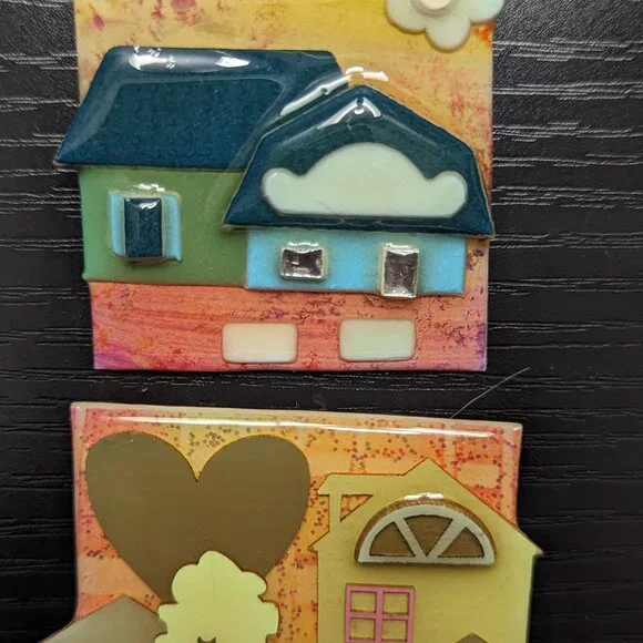 Vintage House Pins By Lucinda Lapel Shirt Pins Brooch Lot of 2 - Picture 4 of 8